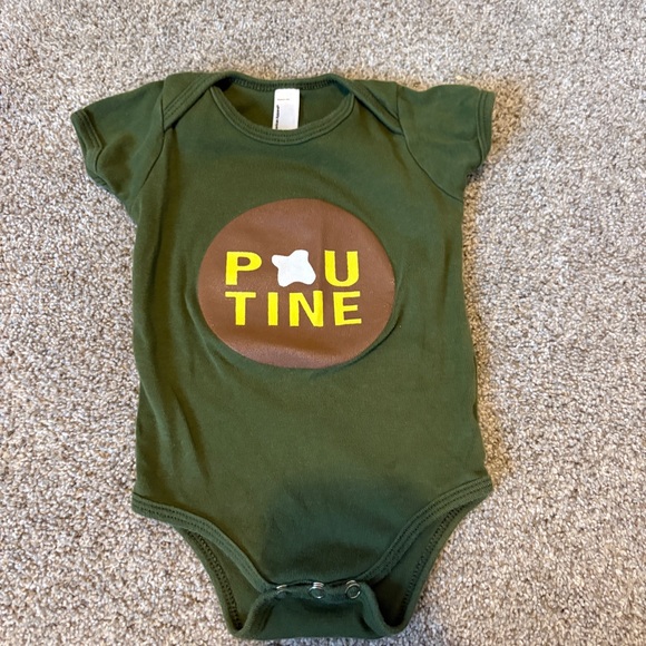American Apparel Onesie Green Poutine Size 3-6 months Canada - Picture 2 of 8